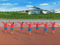 刘峰广场舞美丽的草原美丽的姑娘-团队版