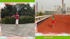 河南郑州竹子广场舞相逢是首歌-双人版