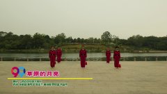 广西百色铁路太极队广场舞草原的月亮-团队演示