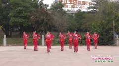 广西防城港市上思县北湖社区歌广场舞正月十五闹花灯-团队演示