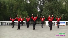 郑州市高薪东方红舞对1队广场舞跳到北京-团队演示
