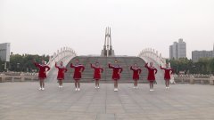 河南禹州市朱阁青春广场舞暖暖的幸福-团队演示