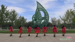 【民族盛典】北京加州飞龙广场舞两座山正背-团队演示