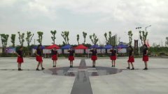 武汉市黄陂区年美广场舞我的玫瑰卓玛-团队演示
